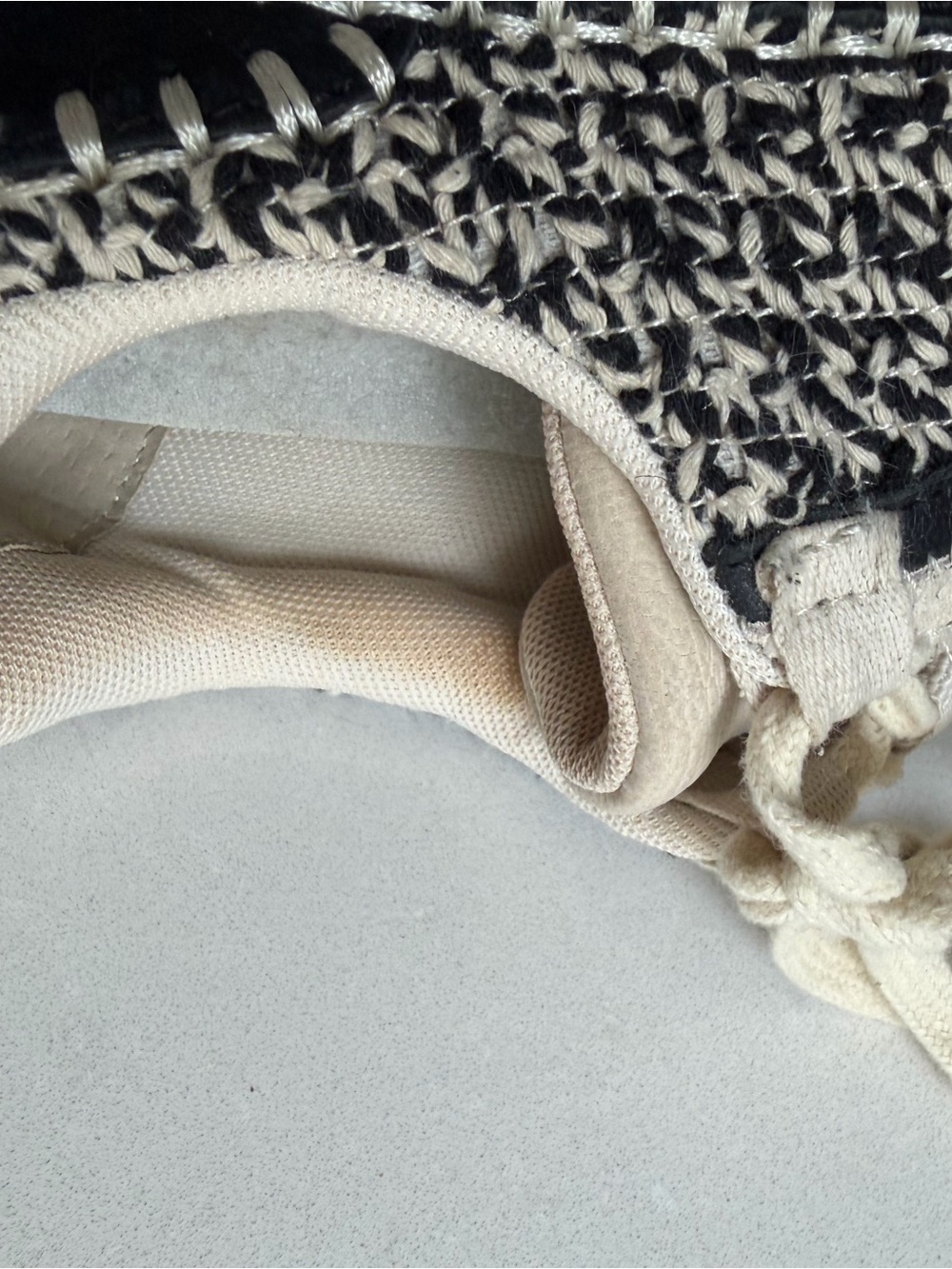 Dolce Vita Woven Platform Lace-Up Sneakers in Black & Cream - Picture 7 of 13